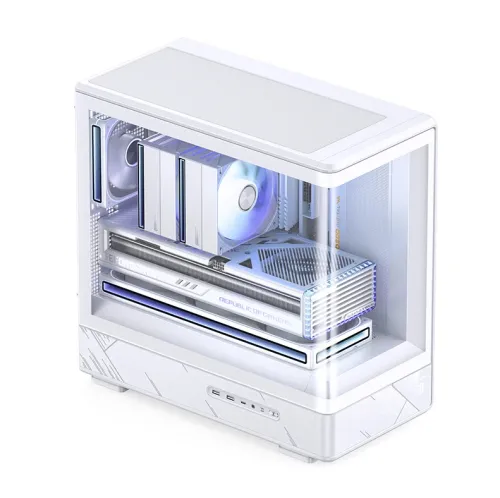 Case JONSBO M-ATX D200 White – GPU 410mm| AIO 240mm| M-ATX